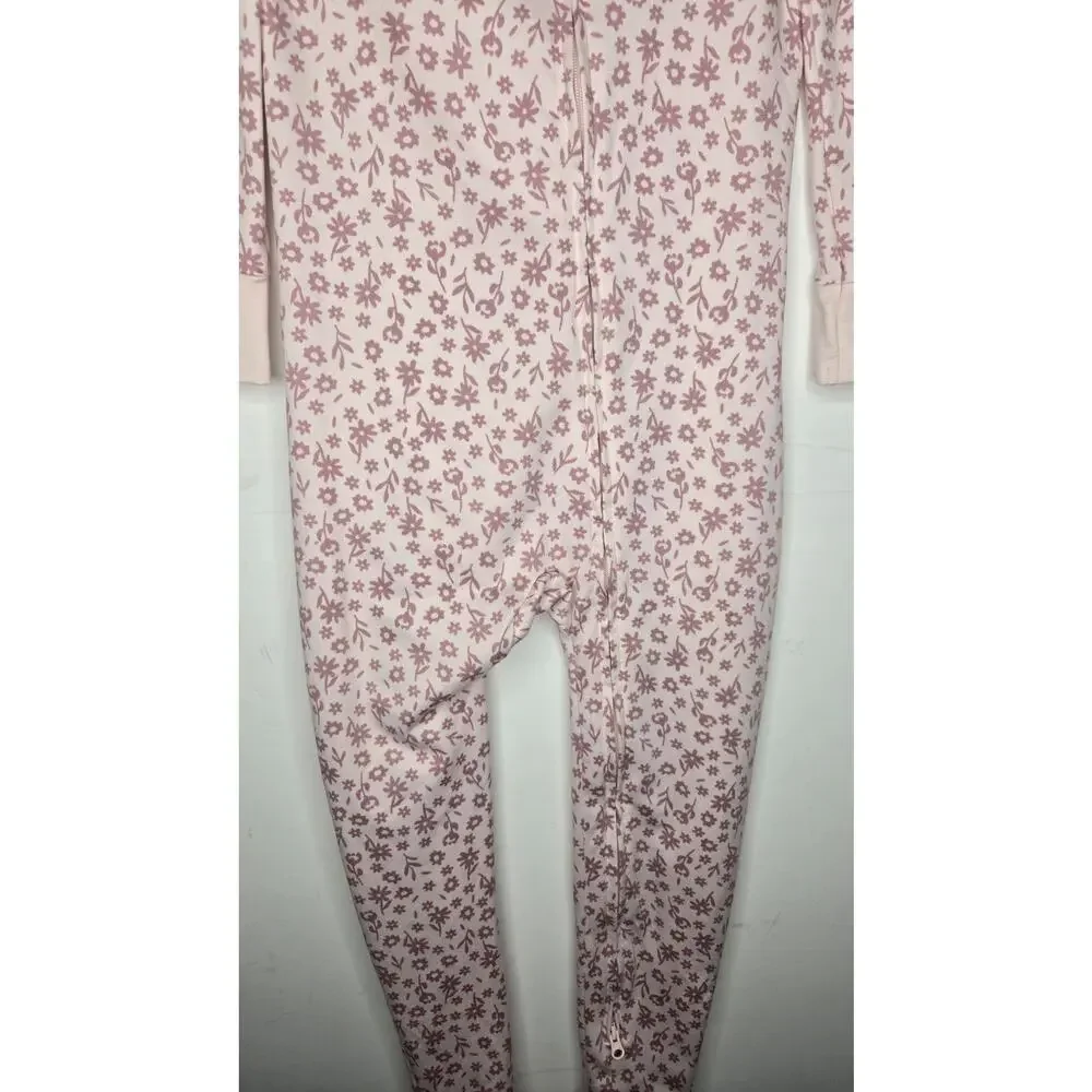 CLOUD ISLAND Girl's Floral Zip Up Pajamas Size 5T